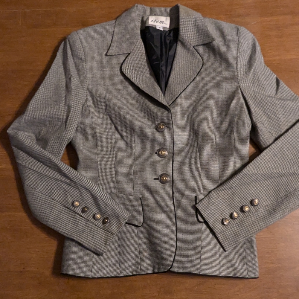 Black and White houndstooth vintage jacket